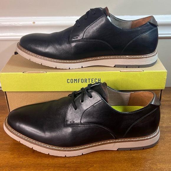 Florsheim Vibe Men’s Plain Toe Black Leather Oxford Size 12 Wide main image 6